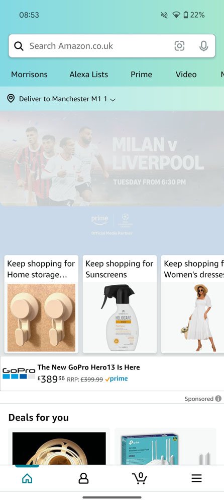 Old Amazon app on Android