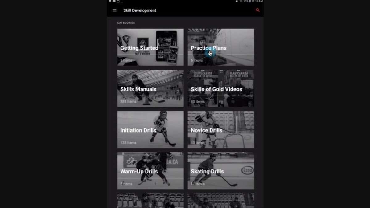 HCLL - Hockey Canada Coach 1 - HCN APP - Android - Skill development section