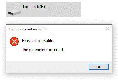 How to Fix ‘The Parameter Is Incorrect’ Error on Windows 11/10