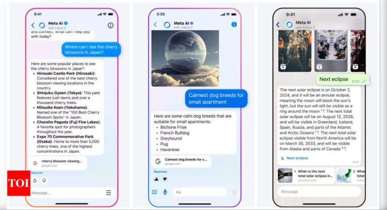 Meta brings ChatGPT-rival AI assistant to WhatsApp, Instagram, Facebook and Messenger in India - Times of India