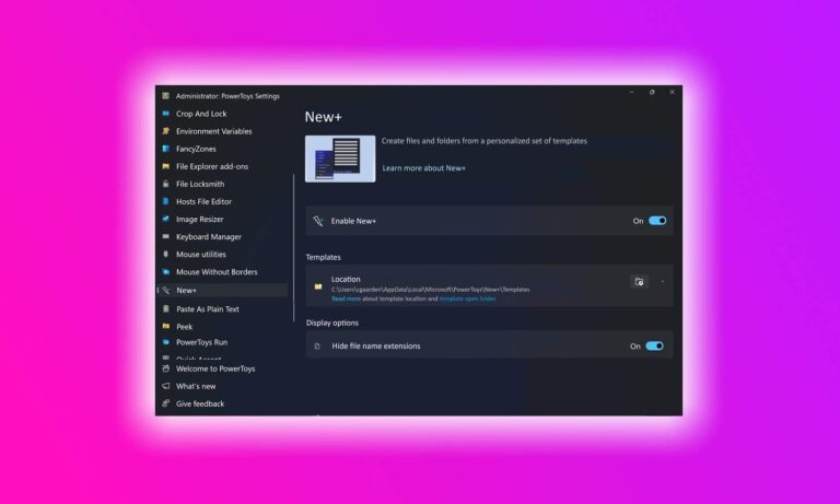 Microsoft has an amazing New+ PowerToys module under development for Windows power users