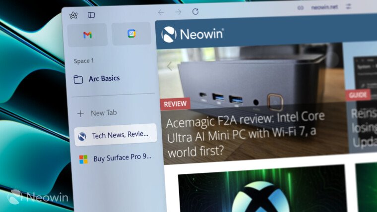 Arc browser on Windows 11 gets AI features and other changes with Arc Max support