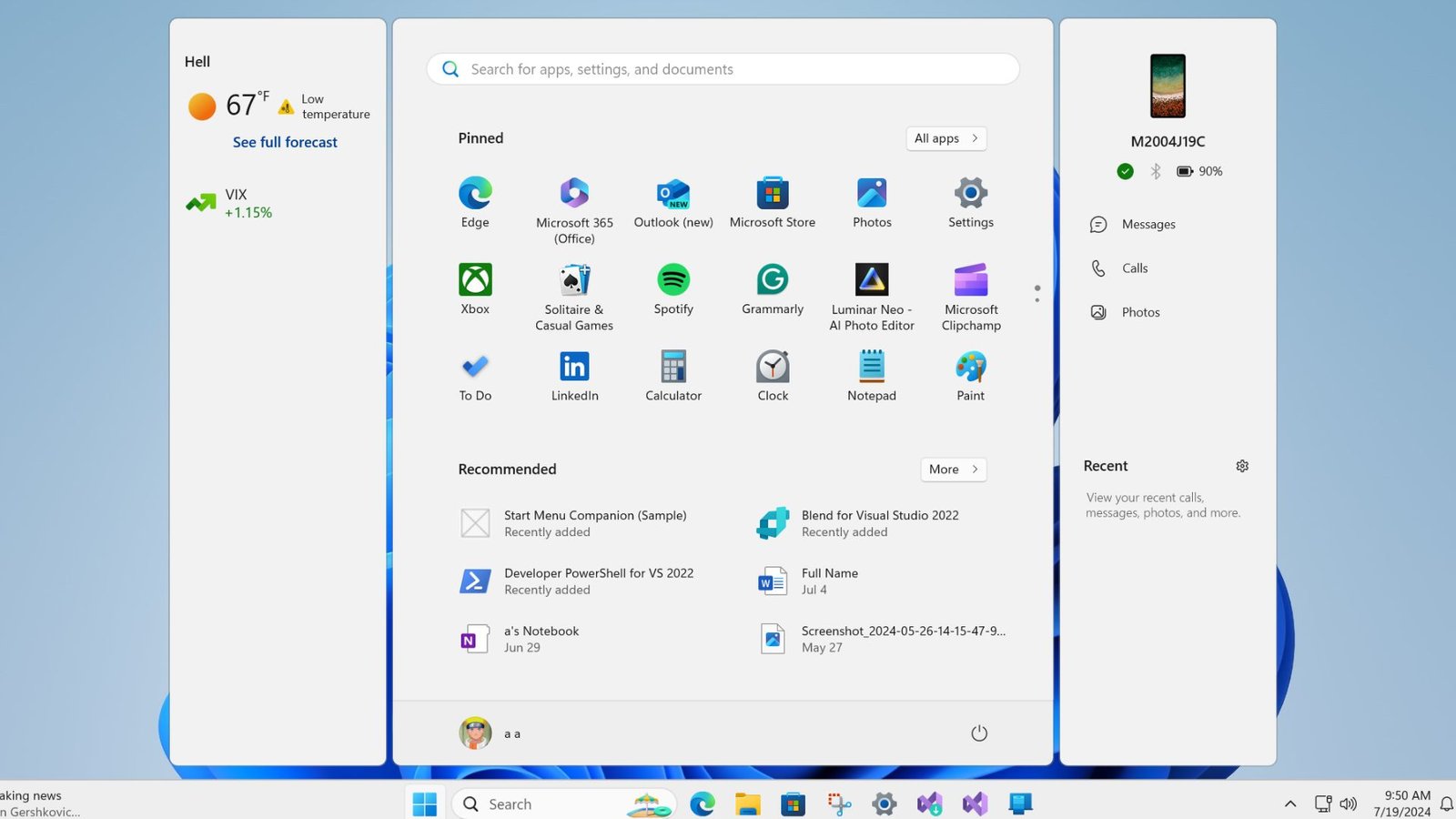 Hands on: Microsoft is reimagining Windows 11 Start menu with Adaptive Cards