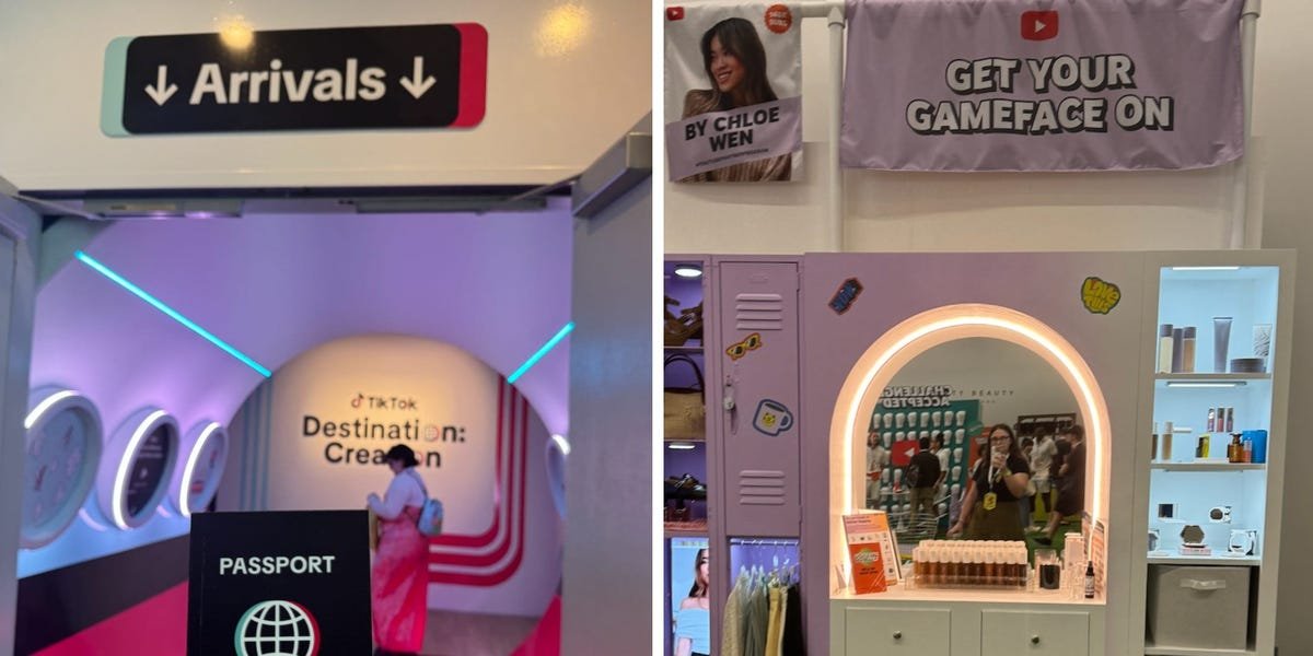 I went to VidCon where YouTube brought 'Minecraft' to life, TikTok built an airport for creators, and Instagram tried to make AI fun