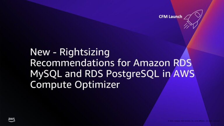 New – Rightsizing Recommendations for Amazon RDS MySQL and RDS PostgreSQL in AWS Compute Optimizer | Amazon Web Services