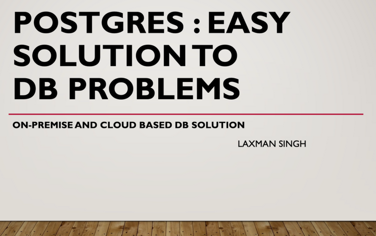 Postgres : Easy solution to DB problems