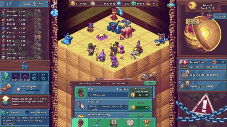 Click Click Dig is a charming little pixelated idler