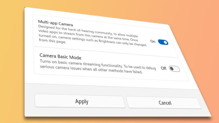 The Windows 11 dev build has an accessibility feature to use a single webcam across multiple apps at the same time but it may get more use as a streaming tool