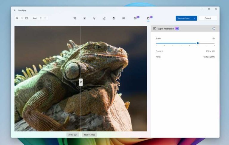 Microsoft Photos can now upscale and enhance images using AI