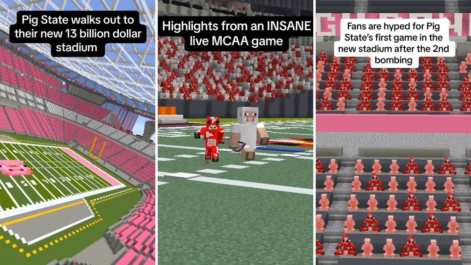 Minecraft College Football Has Had An Explosive First Season — And I Mean That Literally