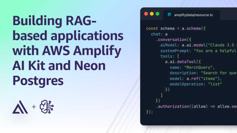 Building RAG-based applications with AWS Amplify AI Kit and Neon Postgres