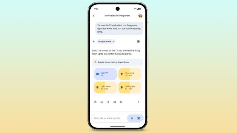 Gemini can adjust your smart home accessories with Google Home integration