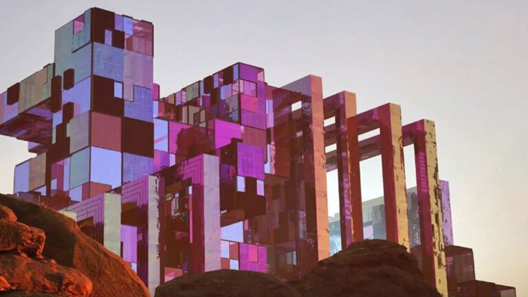 Inside futuristic Minecraft stadium built on a cliff set to host 2034 World Cup