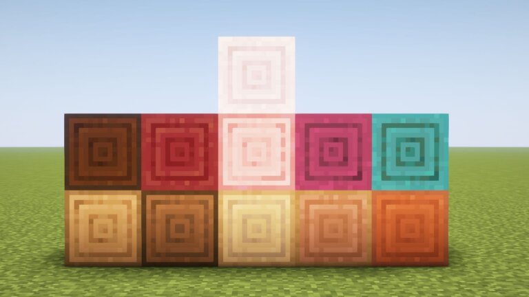 All colors of wood in Minecraft