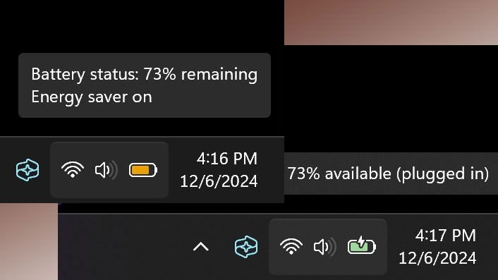 Windows 11 battery indicator revamp delivers color coding and more pixels