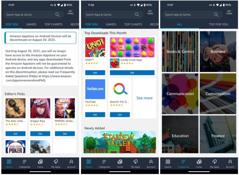 Amazon is killing the Appstore for Android in August, ending support for installed apps