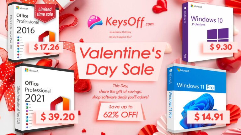 Looking for a Useful Valentine's Day Gift? For $17.26, an Office Suite Is Yours Forever! Windows 11 for Just $14.91