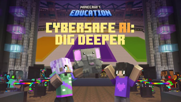 Microsoft Launches The Cybersafe AI: Dig Deeper Minecraft Education DLC