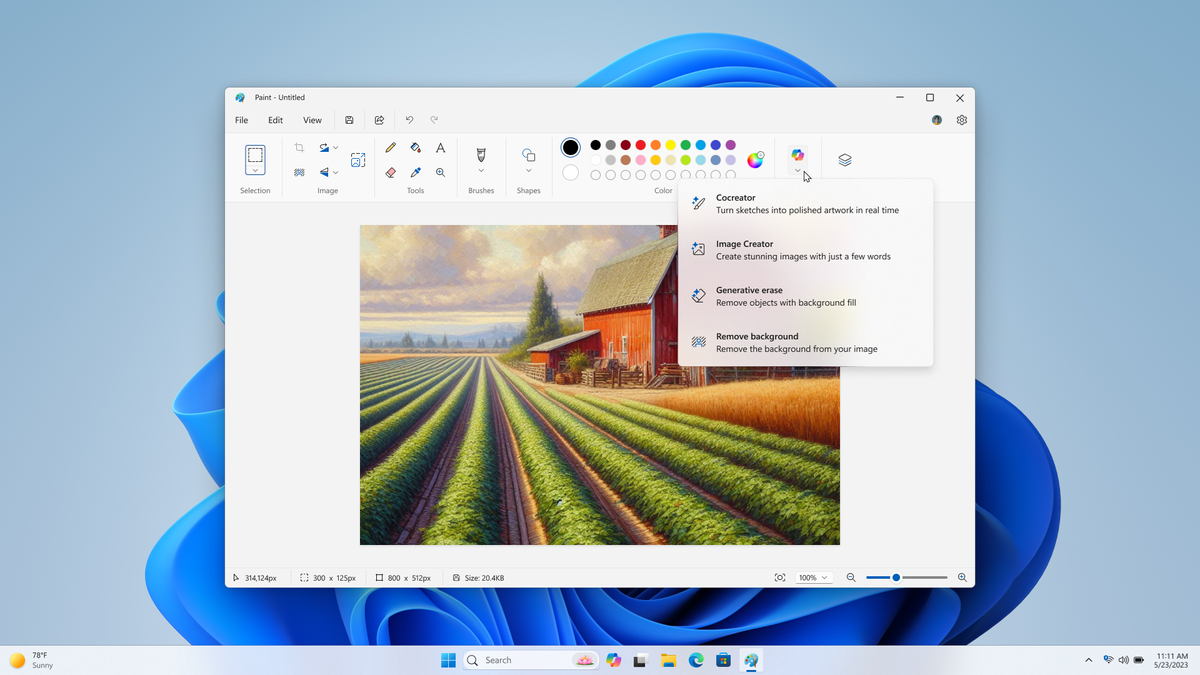 Microsoft Paint brushes up on AI