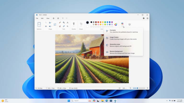 Microsoft Paint gets Copilot button for generative AI features