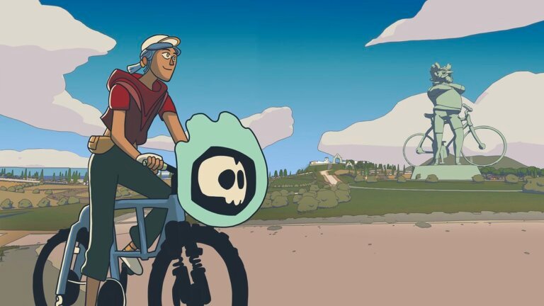 This open world bicycling game from the developer of Nidhogg is so chill that 'you don't really have to do any of the challenges if you don't want to'