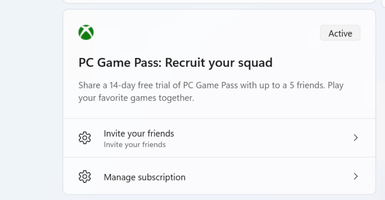 Windows 11 is testing another Game Pass ad for your Settings menu.