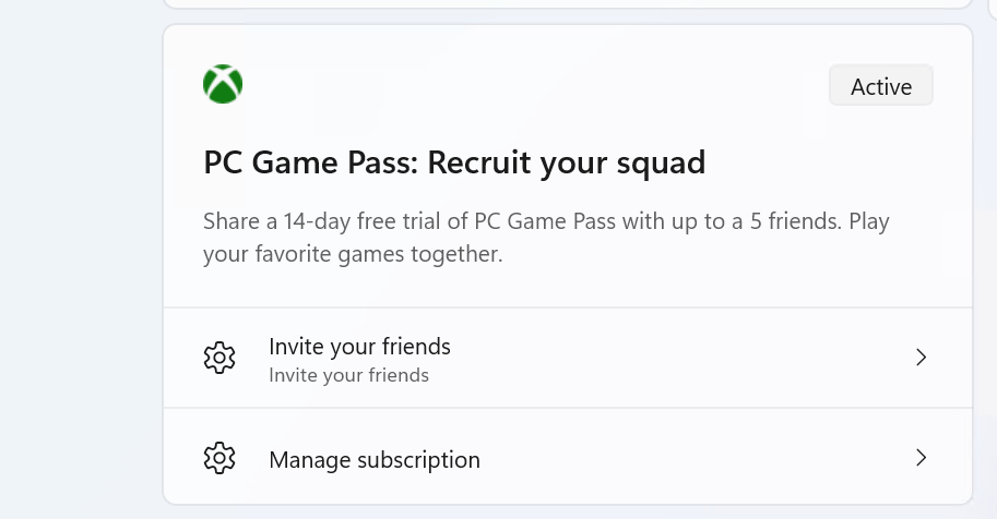 Windows 11 is testing another Game Pass ad for your Settings menu.