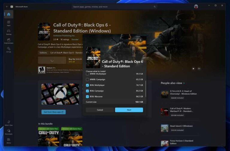 Windows 11's app store has a solution for gigantic PC game downloads