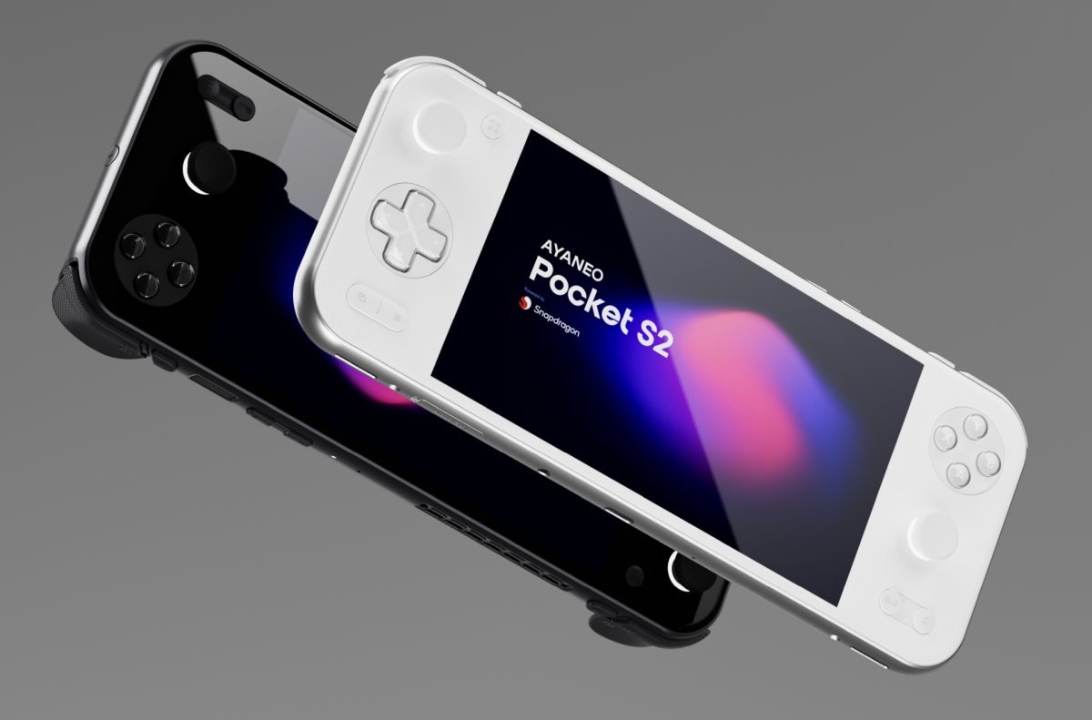 AYANEO Pocket S2 is an Android handheld game console with a faster processor, bigger battery, and improved controllers