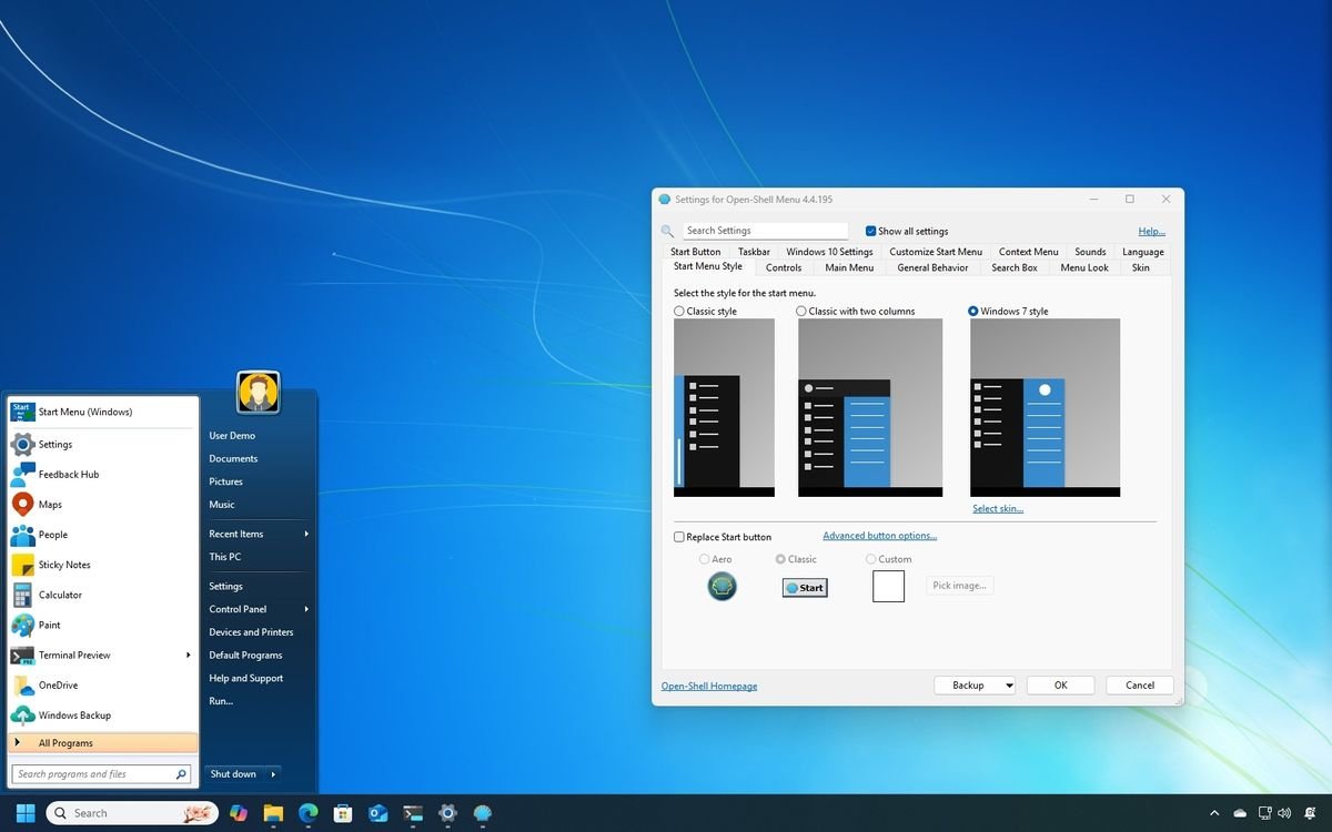 How to restore a more classic Start menu to Windows 11