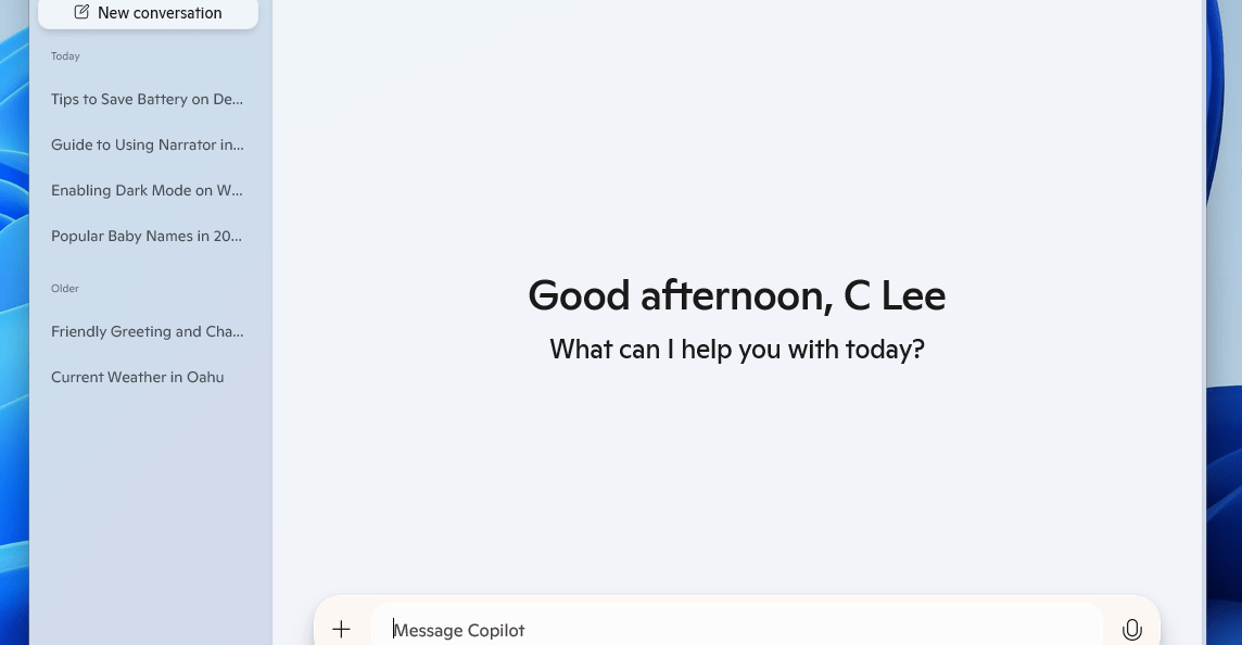 Microsoft’s new Copilot app for Windows has an improved UI