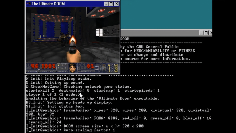 Nintendo GameCube modified to run PowerPC Windows NT and Doom