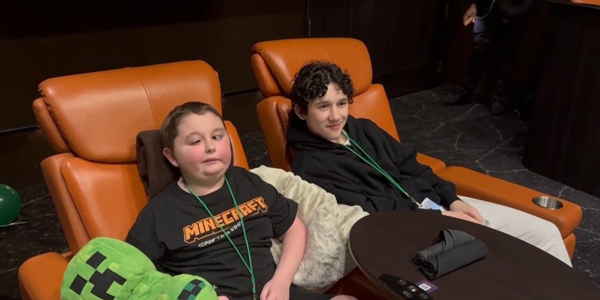 Boy, 9, with brain cancer fulfills dying wish of seeing ‘Minecraft’ movie