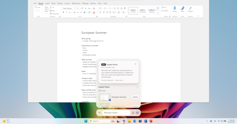 Copilot on Windows: Vision and file search begin rolling out to Windows Insiders