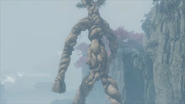 Data sleuth discovers that Sekiro's inexplicable, skyscraper-sized rope man who gives you a lift to Heaven might have once been a boss fight or level unto itself