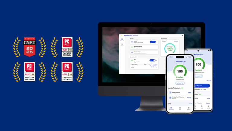Malwarebytes named "Best Antivirus Software" and "Best Malware Removal Service"