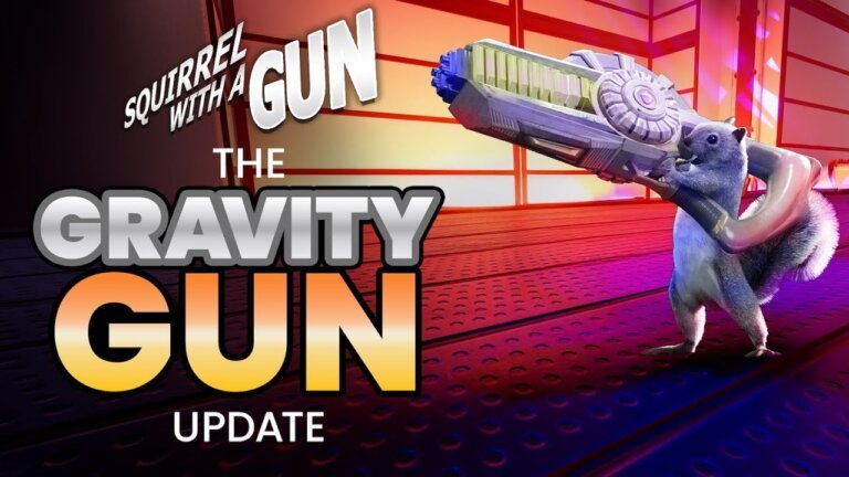Squirrel with a Gun is finally a real PC game with its Gravity Gun update!