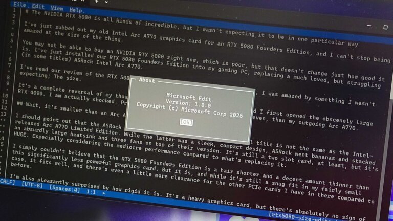 Microsoft quietly released an open source command line text editor for Windows 11 — here's how you can try it now