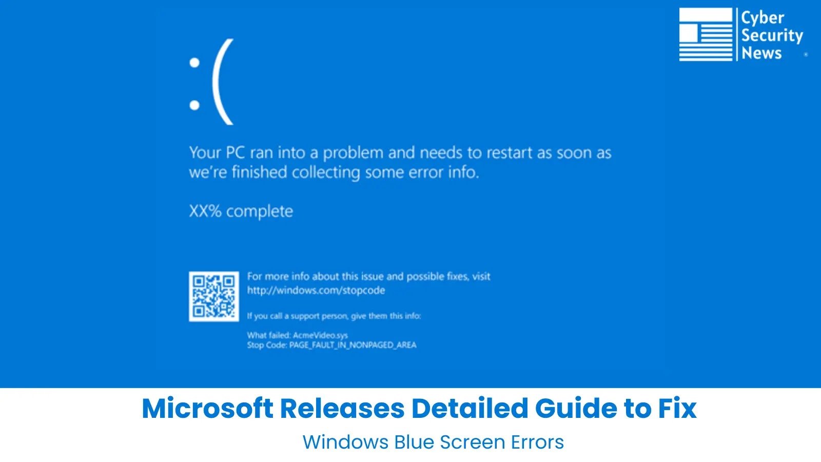 Microsoft Releases Detailed Guide to Fix Windows Blue Screen Errors