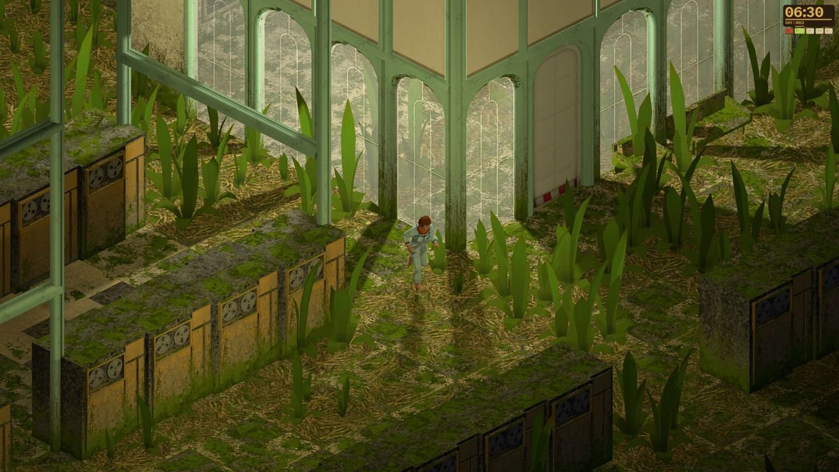This game about being trapped on a spaceship overgrown with a jungle that wants to eat you is basically Project Zomboid in space, and it looks absolutely terrifying