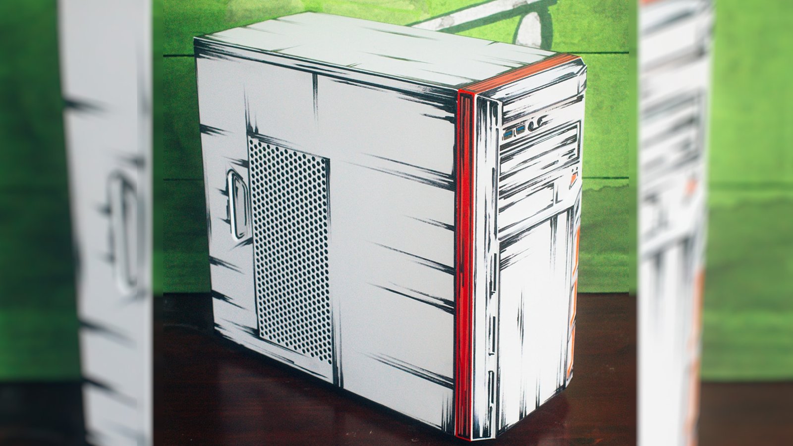 'Couldn't afford a PC so I drew one' says one Redditor after drawing a God-tier cel shaded case mod for his kids to play Minecraft on