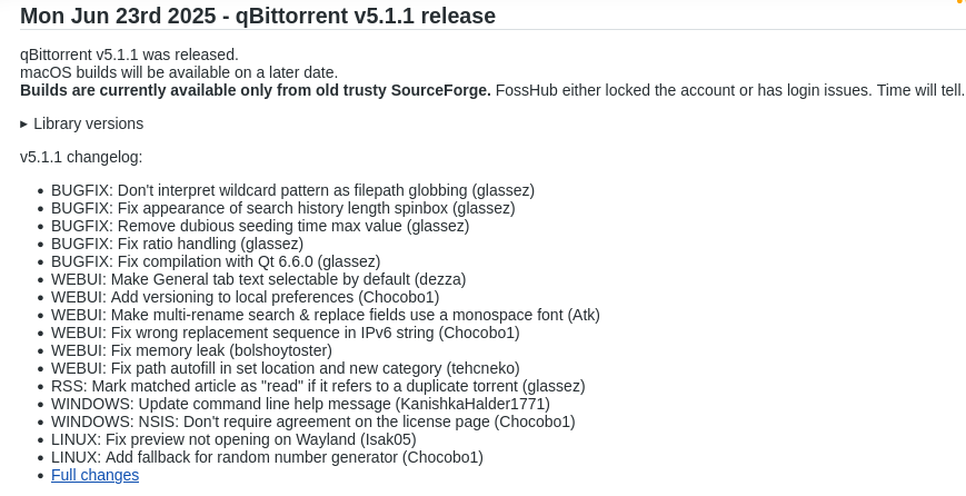 Релиз qBittorrent 5.1.1