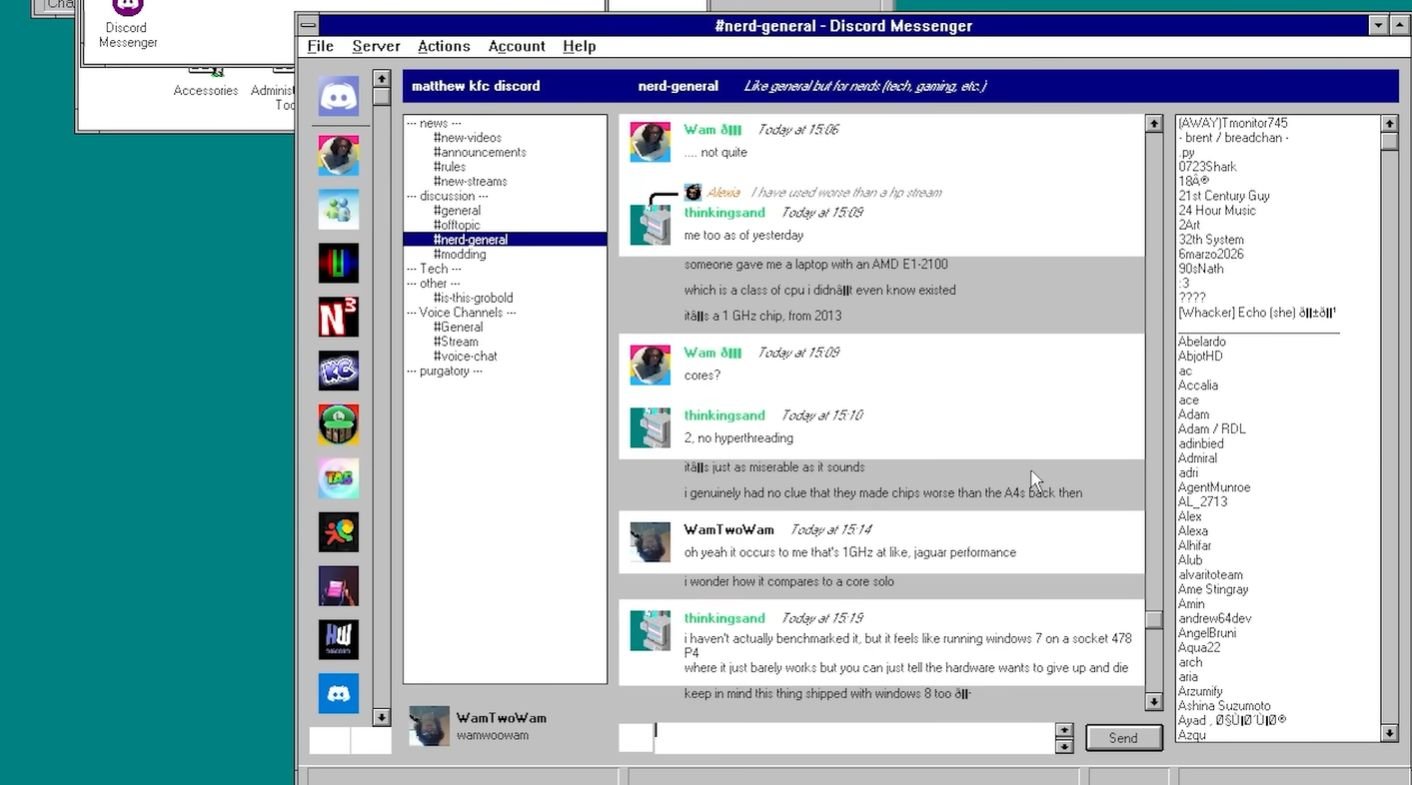 How Discord Was Ported To Windows 95 And NT 3.1