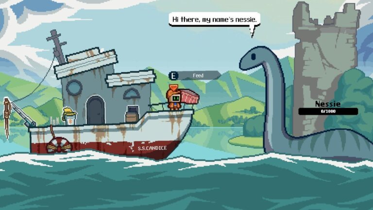 I've already found the best fishing game in Steam's Fishing Fest, Scale the Depths, which lets you feed fish to Nessie in Loch Ness and hunt for the mythic Beithir