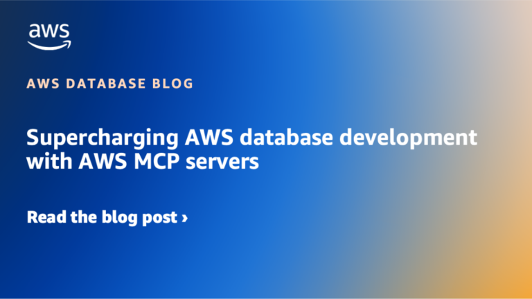 Supercharging AWS database development with AWS MCP servers