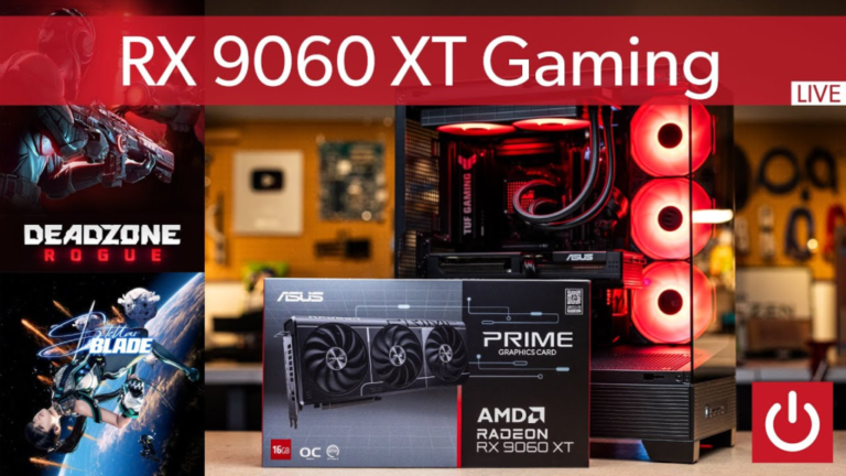 Watch us game on a $1,300 PC with Asus' new RX 9060 XT card