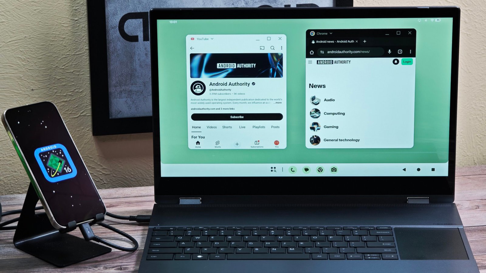 Android's Desktop Mode gets a handy shortcut to pin your favorite apps to the taskbar