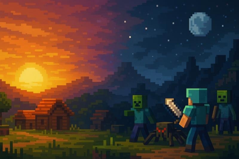 New Minecraft Server 'Day and Night' to Launch Open Beta on July 26th, Introducing a Revolutionary Survival PvP Cycle