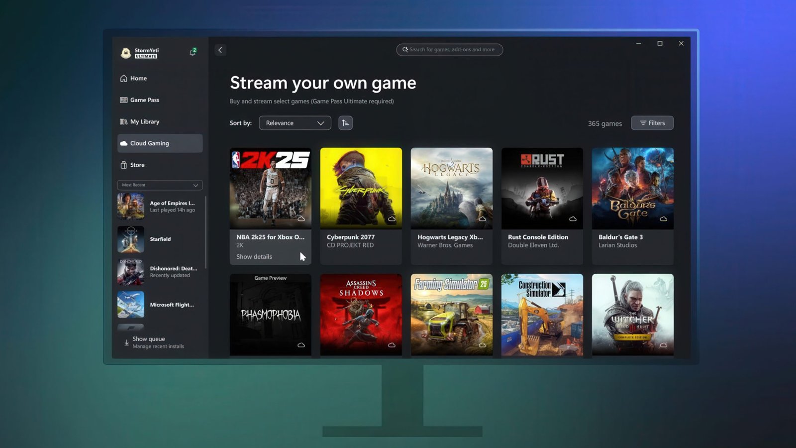 Xbox PC App Now Allows Users to Stream Games They Own Through Microsoft Store