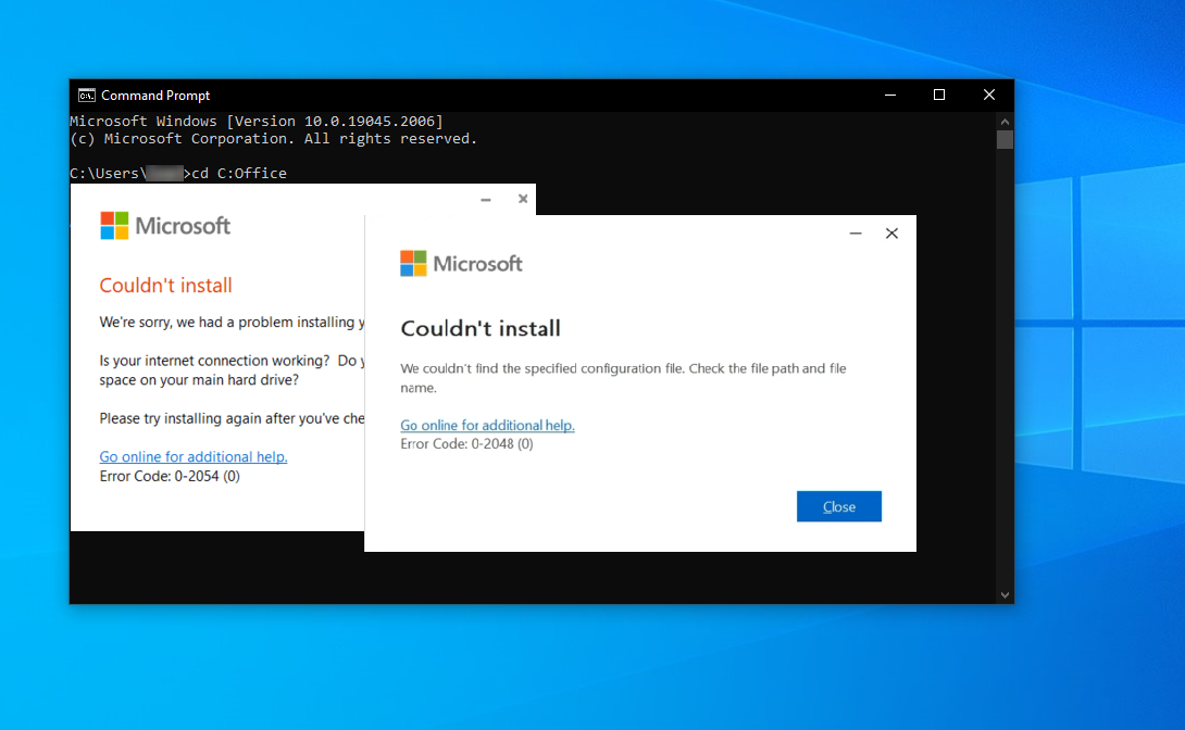 Fix: Microsoft Office Error Codes 0-2048(0) and 0-2054(0) During Installation